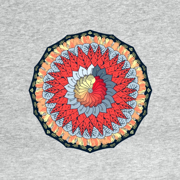 Auspicious Symbols Mandala T-Shirt by DISmithArt